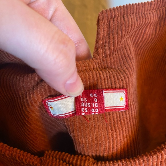 Burnt Orange Corduroy Overall Dress from ModCloth - Picture 7 of 9